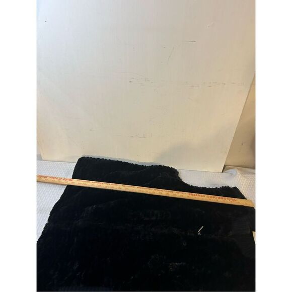 Alfred Dunn woman 16w zipper faux fur sweater vest black rn#19232 - Picture 6 of 8